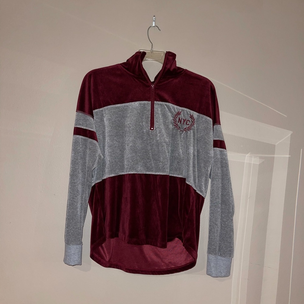 Burgundy & Gray Jacket